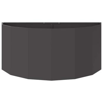 Pflanzkübel Schwarz 120 x 60 x 50 cm Stahl