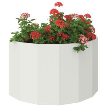 Pflanzkübel Weiß 90 x 45 x 50 cm Stahl