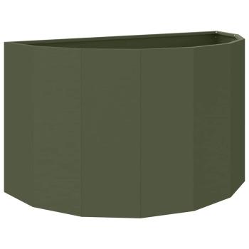 Pflanzkübel Olive Grün 90 x 45 x 50 cm Stahl