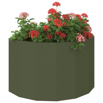 Pflanzkübel Olive Grün 90 x 45 x 50 cm Stahl
