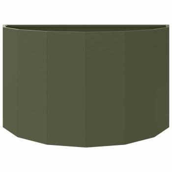 Pflanzkübel Olive Grün 90 x 45 x 50 cm Stahl