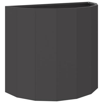 Pflanzkübel Schwarz 60 x 30 x 50 cm Stahl