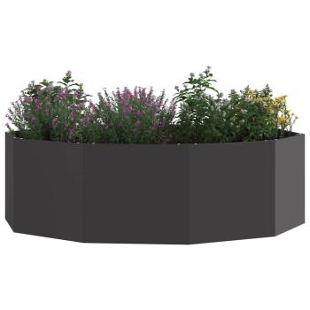 Pflanzkübel Schwarz 120 x 120 x 35 cm Stahl