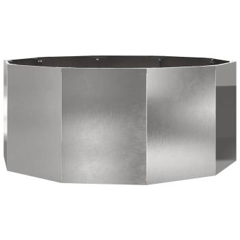 Pflanzkübel Silber 120 x 120 x 50 cm Edelstahl