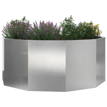 Pflanzkübel Silber 120 x 120 x 50 cm Edelstahl
