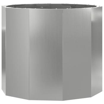 Pflanzkübel Silber 60 x 60 x 50 cm Verzinkter Stahl