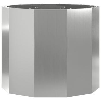 Pflanzkübel Silber 60 x 60 x 50 cm Verzinkter Stahl