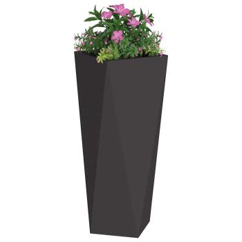 Pflanzkübel 2 Stk. Schwarz 30 x 30 x 75 cm Stahl