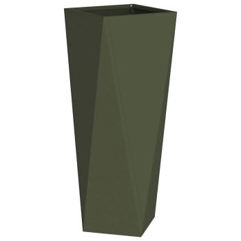 Pflanzkübel Olive Grün 30 x 30 x 75 cm Stahl