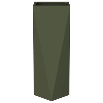 Pflanzkübel Olive Grün 30 x 30 x 75 cm Stahl