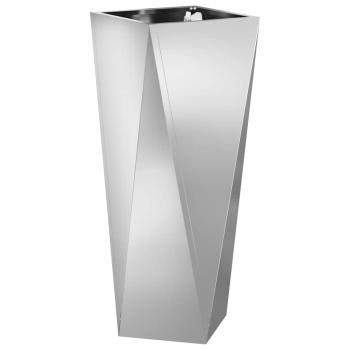 Pflanzkübel Silber 30 x 30 x 75 cm Verzinkter Stahl