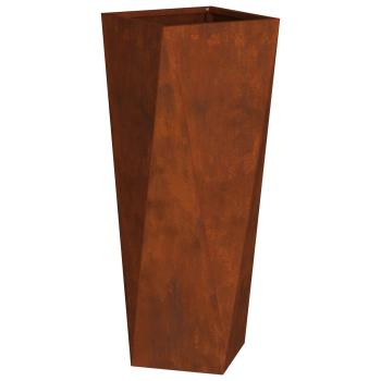 Pflanzkübel Rostig 30 x 30 x 75 cm Wetterfeststahl