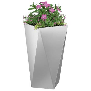 Pflanzkübel Silber 40 x 40 x 75 cm Verzinkter Stahl