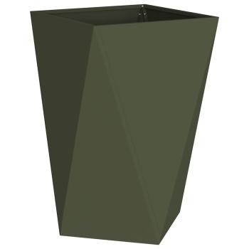 Pflanzkübel Olive Grün 50 x 50 x 75 cm Stahl