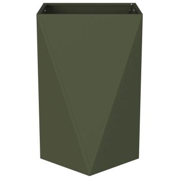 Pflanzkübel Olive Grün 50 x 50 x 75 cm Stahl