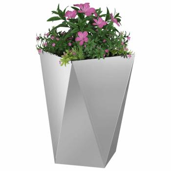 Pflanzkübel Silber 50 x 50 x 75 cm Verzinkter Stahl