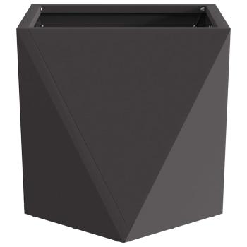 Pflanzkübel Schwarz 30 x 30 x 30 cm Stahl
