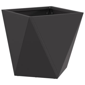 Pflanzkübel 2 Stk. Schwarz 30 x 30 x 30 cm Stahl