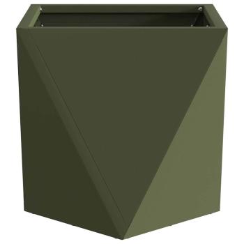 Pflanzkübel Olive Grün 30 x 30 x 30 cm Stahl