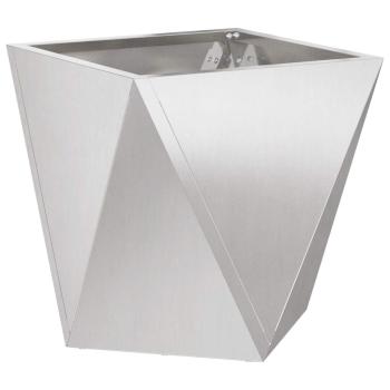Pflanzkübel 2 Stk. Silber 30 x 30 x 30 cm Edelstahl