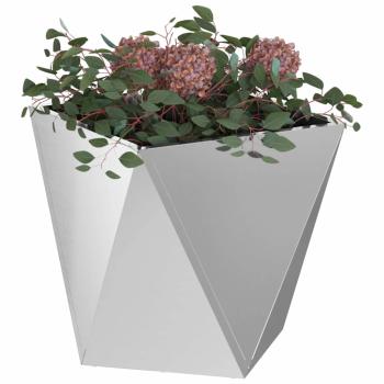 Pflanzkübel 2 Stk. Silber 40 x 40 x 40 cm Verzinkter Stahl