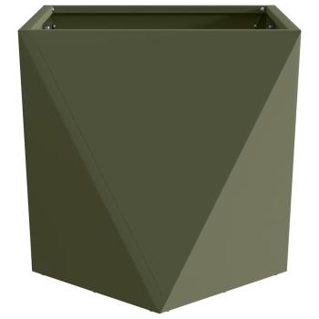 Pflanzkübel Olive Grün 50 x 50 x 50 cm Stahl