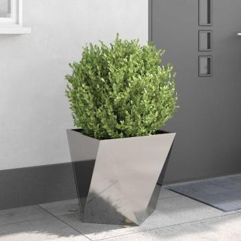Pflanzkübel Silber 50 x 50 x 50 cm Edelstahl