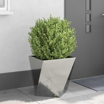 Pflanzkübel Silber 50 x 50 x 50 cm Verzinkter Stahl