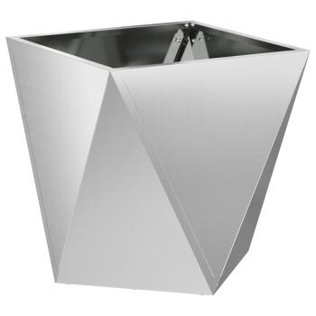 Pflanzkübel 2 Stk. Silber 50 x 50 x 50 cm Verzinkter Stahl