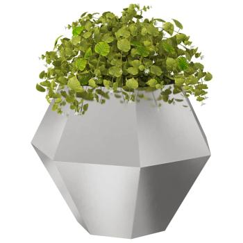 Pflanzkübel 2 stk. Silber 100 x 100 x 80 cm Edelstahl