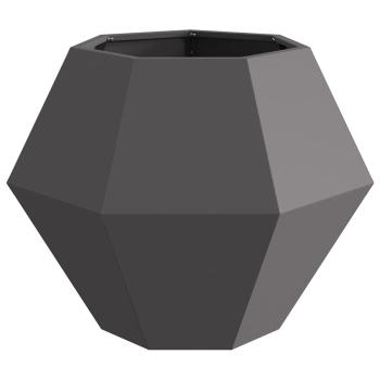 Pflanzkübel Schwarz 75 x 75 x 60 cm Stahl