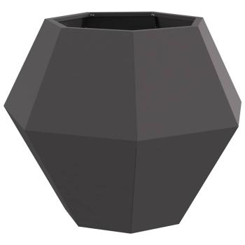 Pflanzkübel 2 stk. Schwarz 75 x 75 x 60 cm Stahl