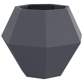 Pflanzkübel Anthrazit 75 x 75 x 60 cm Stahl