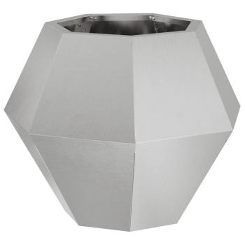 Pflanzkübel 2 stk. Silber 50 x 50 x 40 cm Edelstahl