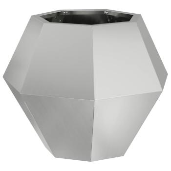 Pflanzkübel Silber 50 x 50 x 40 cm Verzinkter Stahl
