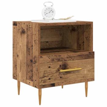 Nachttisch 2 Stk. Altholz 40 x 35 x 47,5 cm Holzwerkstoff