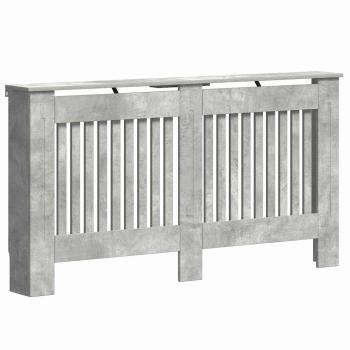 Heizkörperabdeckung Betongrau 152 x 19 x 81,5 cm Holzwerkstoff