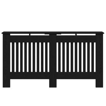 Heizkörperabdeckung Schwarz Eichen-Optik 152 x 19 x 81,5 cm
