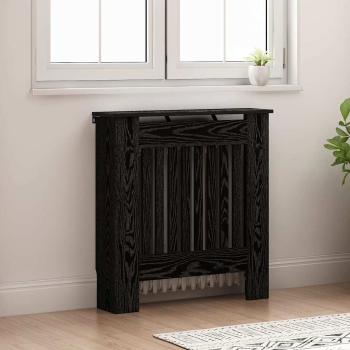Heizkörperabdeckung Schwarz Eichen-Optik 78 x 19 x 81,5 cm