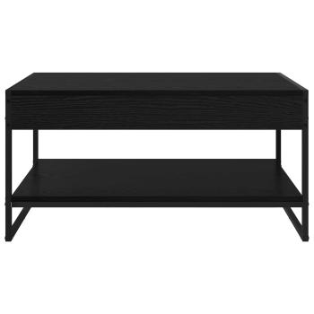 Couchtisch Schwarz Eichen-Optik 80 x 50 x 40 cm Holzwerkstoff