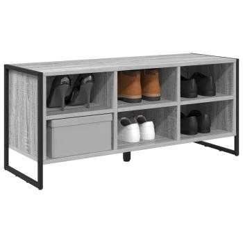Schuhschrank 100 x 35 x 44 cm Holzwerkstoff Graues Sonoma