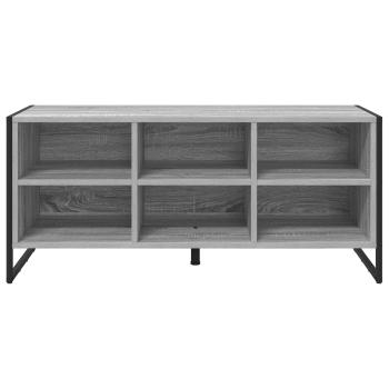 Schuhschrank 100 x 35 x 44 cm Holzwerkstoff Graues Sonoma