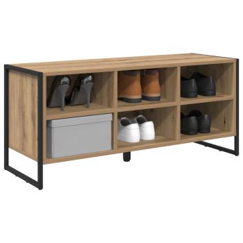 Schuhschrank 100 x 35 x 44 cm Holzwerkstoff Kunsthandwerk Eiche