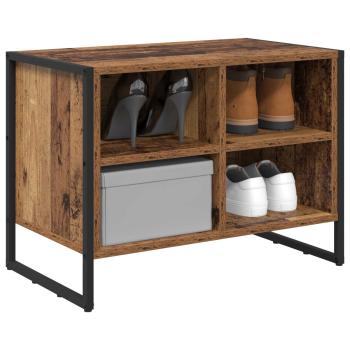 Schuhschrank 60 x 35 x 44 cm Holzwerkstoff Altholz