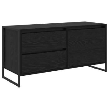 TV-Schränk 100 x 36 x 49.5 cm Schwarz Eichen-Optik