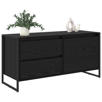 TV-Schränk 100 x 36 x 49.5 cm Schwarz Eichen-Optik