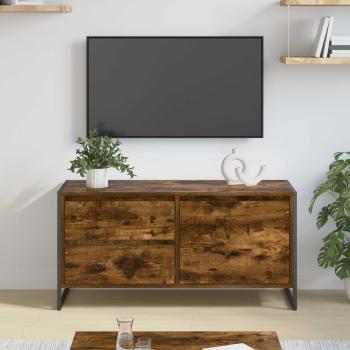 ARDEBO.de - TV-Schränk 100 x 36 x 49.5 cm Raucharbe Holzwerkstoff