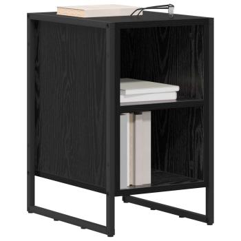 Nachttisch 2 stk. Schwarz Eichen-Optik 39,5 x 30 x 50 cm