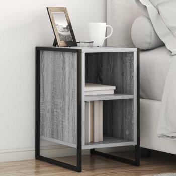 ARDEBO.de - Nachttisch 2 stk. Graues Sonoma 39,5 x 30 x 50 cm Holzwerkstoff