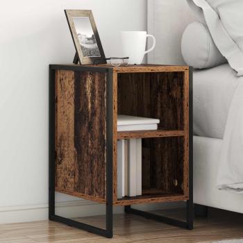 ARDEBO.de - Nachttisch Altholz 39,5 x 30 x 50 cm Holzwerkstoff